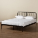 Baxton Studio Dora Modern and Contemporary Industrial Black Bronze Metal Queen Size Platform Bed - BSOTS-Dora-Black-Queen