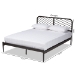 Baxton Studio Dora Modern and Contemporary Industrial Black Bronze Metal Queen Size Platform Bed - BSOTS-Dora-Black-Queen