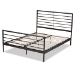 Baxton Studio Alva Modern and Contemporary Industrial Black Finished Metal Full Size Platform Bed - BSOTS-Alva-Black-Full