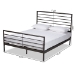 Baxton Studio Alva Modern and Contemporary Industrial Black Finished Metal Full Size Platform Bed - BSOTS-Alva-Black-Full