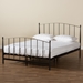 Baxton Studio Lana Modern and Contemporary Black Bronze Finished Metal Queen Size Platform Bed - BSOTS-Lana-Black-Queen