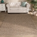 Baxton Studio Colemar Modern and Contemporary Brown Handwoven Wool Dori Blend Area Rug - BSOColemar-Linen-Rug