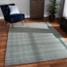 Baxton Studio Aral Modern and Contemporary Blue Handwoven Wool Area Rug - BSOAral-Blue-Rug