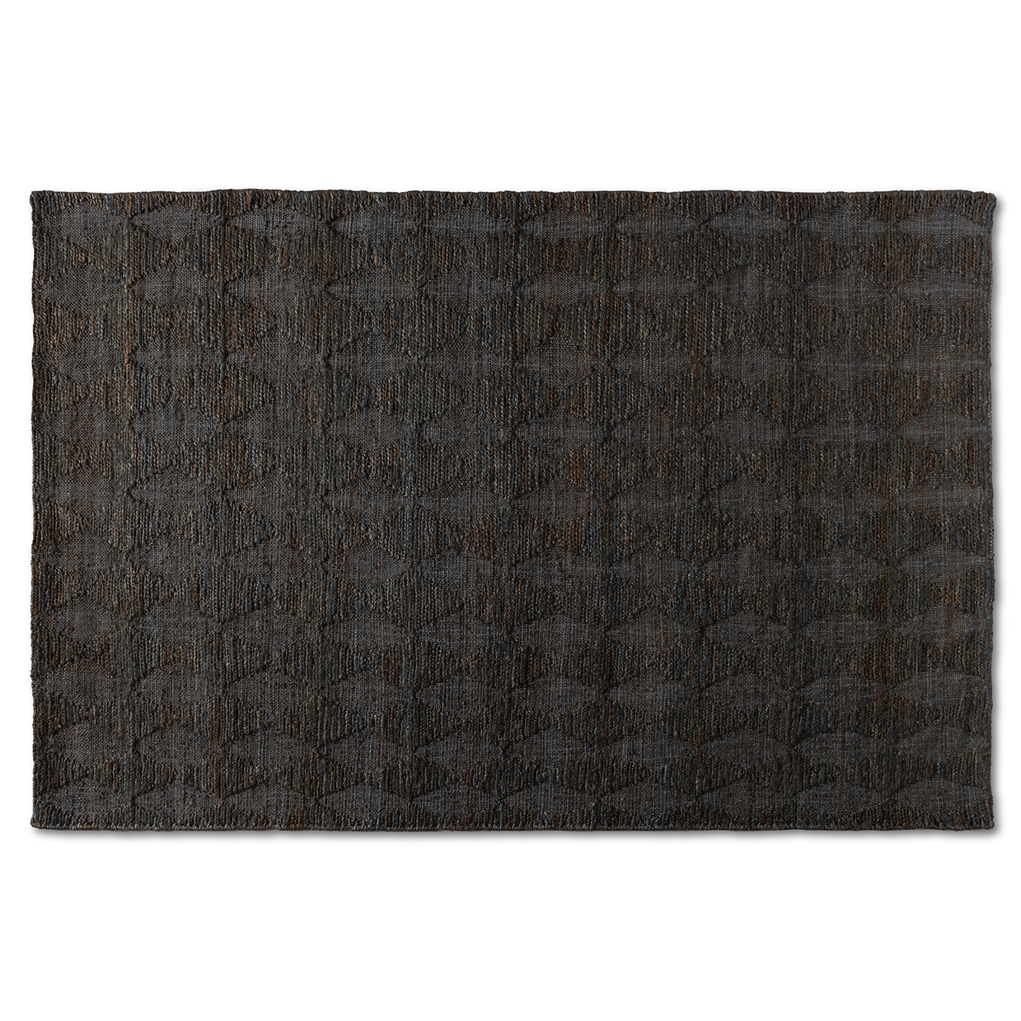 Baxton Studio Burma Modern and Contemporary Dark Grey Hand-Knotted Hemp Area Rug