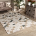 Baxton Studio Barbon Modern and Contemporary Ivory and Grey Handwoven PET Yarn Indoor and Outdoor Area Rug - BSOBarbon-Grey/Ivory-Rug