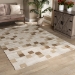 Baxton Studio Barbon Modern and Contemporary Ivory and Beige Handwoven PET Yarn Indoor and Outdoor Area Rug - BSOBarbon-Beige/Ivory-Rug