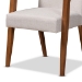 Baxton Studio Glenda Mid-Century Modern Greyish Beige Fabric Upholstered and Walnut Brown Finished Wood 7-Piece Dining Set - BSOBBT5267-Greyish Beige/Walnut-7PC Dining Set