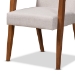 Baxton Studio Glenda Mid-Century Modern Greyish Beige Fabric Upholstered and Walnut Brown Finished Wood 5-Piece Dining Set - BSOBBT5267-Greyish Beige/Walnut-5PC Dining Set