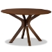 Baxton Studio Callie Modern and Contemporary Grey Fabric Upholstered and Walnut Brown Finished Wood 7-Piece Dining Set - BSOCallie-Grey/Walnut-7PC Dining Set