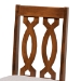 Baxton Studio Callie Modern and Contemporary Grey Fabric Upholstered and Walnut Brown Finished Wood 7-Piece Dining Set - BSOCallie-Grey/Walnut-7PC Dining Set