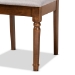 Baxton Studio Callie Modern and Contemporary Grey Fabric Upholstered and Walnut Brown Finished Wood 7-Piece Dining Set - BSOCallie-Grey/Walnut-7PC Dining Set