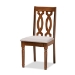 Baxton Studio Cherese Modern and Contemporary Grey Fabric Upholstered and Walnut Brown Finished 5-Piece Wood Dining Set - BSORH334C-Grey/Walnut-5PC Dining Set