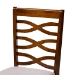 Baxton Studio Mila Modern and Contemporary Grey Fabric Upholstered and Walnut Brown Finished Wood 7-Piece Dining Set - BSOMila-Grey/Walnut-7PC Dining Set