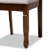 Baxton Studio Mila Modern and Contemporary Grey Fabric Upholstered and Walnut Brown Finished Wood 7-Piece Dining Set - BSOMila-Grey/Walnut-7PC Dining Set