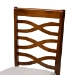 Baxton Studio Lanier Modern and Contemporary Grey Fabric Upholstered and Walnut Brown Finished Wood 5-Piece Dining Set - BSORH318C-Grey/Walnut-5PC Dining Set