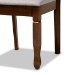 Baxton Studio Lanier Modern and Contemporary Grey Fabric Upholstered and Walnut Brown Finished Wood 5-Piece Dining Set - BSORH318C-Grey/Walnut-5PC Dining Set