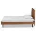 Baxton Studio Yori Mid-Century Modern Walnut Brown Finished Wood Twin Size Platform Bed - BSOYori-Ash Walnut-Twin