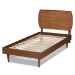 Baxton Studio Yori Mid-Century Modern Walnut Brown Finished Wood Twin Size Platform Bed - BSOYori-Ash Walnut-Twin