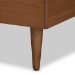 Baxton Studio Yori Mid-Century Modern Walnut Brown Finished Wood Twin Size Platform Bed - BSOYori-Ash Walnut-Twin