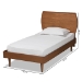 Baxton Studio Yori Mid-Century Modern Walnut Brown Finished Wood Twin Size Platform Bed - BSOYori-Ash Walnut-Twin