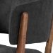 Baxton Studio Baron Mid-Century Modern Dark Grey Fabric Upholstered and Walnut Brown Finished Wood 2-Piece Living Room Accent Chair Set - BSORDC794S-AC-Dark Grey/Walnut-CC