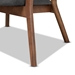 Baxton Studio Baron Mid-Century Modern Dark Grey Fabric Upholstered and Walnut Brown Finished Wood 2-Piece Living Room Accent Chair Set - BSORDC794S-AC-Dark Grey/Walnut-CC