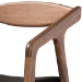 Baxton Studio Harland Mid-Century Modern Black Faux Leather Upholstered and Walnut Brown Finished Wood 2-Piece Dining Chair Set - BSORDC809B-AC-Black/Walnut-DC