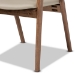 Baxton Studio Harland Mid-Century Modern Grey Faux Leather Upholstered and Walnut Brown Finished Wood 7-Piece Dining Set - BSORDC809B-AC-Steel/Walnut-7PC Dining Set