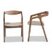 Baxton Studio Harland Mid-Century Modern Grey Faux Leather Upholstered and Walnut Brown Finished Wood 2-Piece Dining Chair Set - BSORDC809B-AC-Steel/Walnut-DC