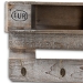Baxton Studio Ferguson Vintage Rustic Whitewashed Grey Oak Finished Wood Wall Mounted Coat Rack with Shelves - BSO64B-17B4049-Grey Oak-Wall Rack