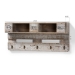 Baxton Studio Ferguson Vintage Rustic Whitewashed Grey Oak Finished Wood Wall Mounted Coat Rack with Shelves - BSO64B-17B4049-Grey Oak-Wall Rack