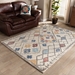 Baxton Studio Triton Modern and Contemporary Multi-Colored Hand-Tufted Wool Area Rug - BSOTriton-Multi/Ivory-Rug