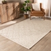 Baxton Studio Meltem Modern and Contemporary Ivory Handwoven Wool Area Rug - BSOMeltem-Ivory-Rug