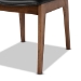 Baxton Studio Afton Mid-Century Modern Black Faux Leather Upholstered and Walnut Brown Finished Wood 7-Piece Dining Set - BSORDC827-Black/Walnut-7PC Dining Set