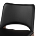 Baxton Studio Afton Mid-Century Modern Black Faux Leather Upholstered and Walnut Brown Finished Wood 2-Piece Dining Chair Set - BSORDC827-Black/Walnut-DC