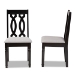 Baxton Studio Cherese Modern and Contemporary Grey Fabric Upholstered and Dark Brown Finished Wood 2-Piece Dining Chair Set - BSORH334C-Grey/Dark Brown-DC-2PK