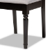 Baxton Studio Cherese Modern and Contemporary Grey Fabric Upholstered and Dark Brown Finished Wood 2-Piece Dining Chair Set - BSORH334C-Grey/Dark Brown-DC-2PK