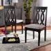 Baxton Studio Cherese Modern and Contemporary Grey Fabric Upholstered and Dark Brown Finished Wood 2-Piece Dining Chair Set - BSORH334C-Grey/Dark Brown-DC-2PK