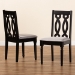 Baxton Studio Cherese Modern and Contemporary Grey Fabric Upholstered and Dark Brown Finished Wood 2-Piece Dining Chair Set - BSORH334C-Grey/Dark Brown-DC-2PK