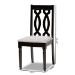 Baxton Studio Cherese Modern and Contemporary Grey Fabric Upholstered and Dark Brown Finished Wood 2-Piece Dining Chair Set - BSORH334C-Grey/Dark Brown-DC-2PK