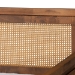 Baxton Studio Toveli Vintage French Inspired Ash Walnut Finished Wood and Synthetic Rattan Full Size Daybed - BSOMG0015-Ash Walnut Rattan-Daybed-Full