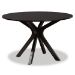 Baxton Studio Zora Modern and Contemporary Dark Brown Finished Wood 7-Piece Dining Set - BSOZora-Dark Brown-7PC Dining Set