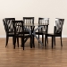 Baxton Studio Zora Modern and Contemporary Dark Brown Finished Wood 7-Piece Dining Set - BSOZora-Dark Brown-7PC Dining Set