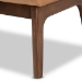 Baxton Studio Bianca Mid-Century Modern Walnut Brown Finished Wood and Tan Faux Leather Effect Ottoman - BSOBianca-Tan/Walnut Brown-Otto