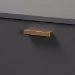 Baxton Studio Kelson Modern and Contemporary Dark Grey and Gold Finished Wood 3-Door Shoe Cabinet - BSOLV19SC1915-Dark Grey-Shoe Cabinet