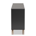 Baxton Studio Kelson Modern and Contemporary Dark Grey and Gold Finished Wood 6-Drawer Dresser - BSOLV19COD19231-Dark Grey-6DW-Dresser