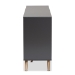 Baxton Studio Kelson Modern and Contemporary Dark Grey and Gold Finished Wood 2-Door Sideboard Buffet - BSOLV19BFT1917-Dark Grey-Buffet