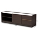 Baxton Studio Walker Modern and Contemporary Dark Brown and Gold Finished Wood TV Stand with Faux Marble Top - BSOLV25TV2512-Modi Wenge/Marble-TV