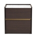 Baxton Studio Walker Modern and Contemporary Dark Brown and Gold Finished Wood Nightstand with Faux Marble Top - BSOLV25ST2524-Modi Wenge/Marble-NS