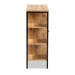 Baxton Studio Vander Modern and Contemporary Oak Brown Finished Wood and Black Finished Metal 1-Door Shoe Storage Cabinet - BSOMP008-Wotan Oak-Shoe Cabinet